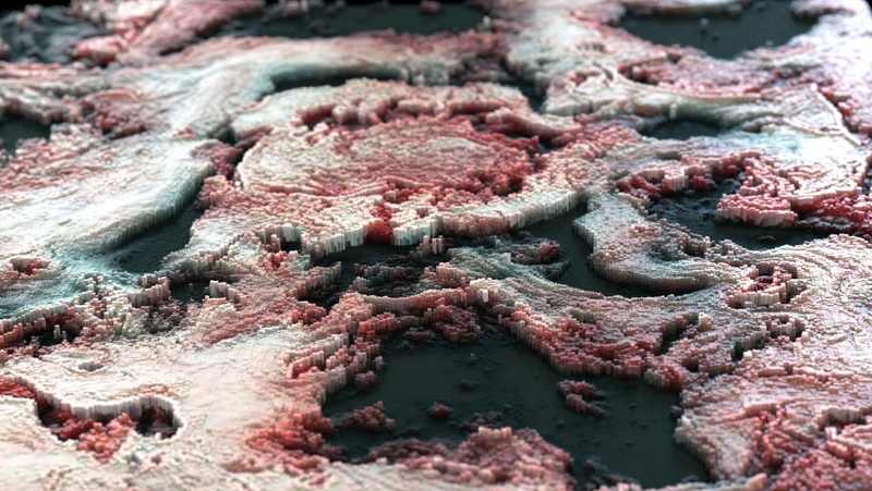Illustration for article titled Gorgeous renders look like alien planets or Minecraft worlds